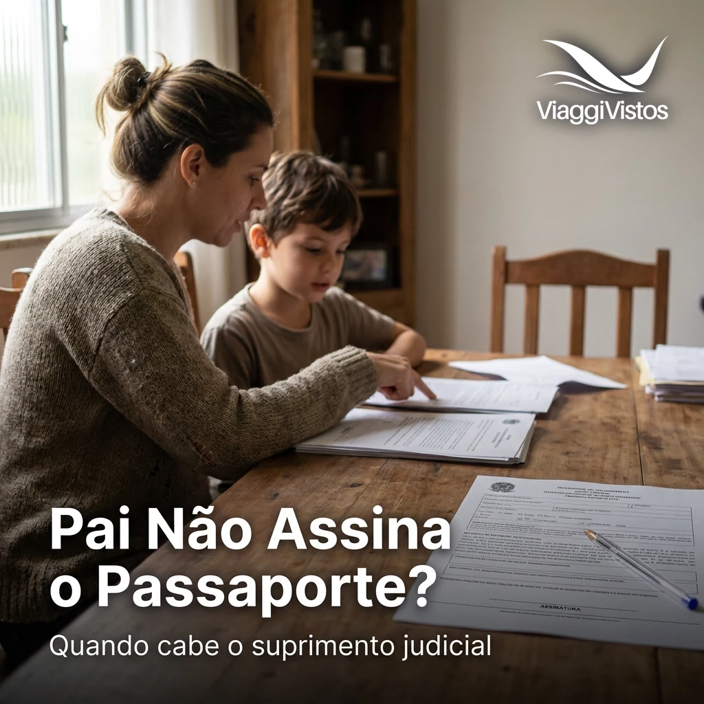 Pai não quer assinar o passaporte do filho: o que fazer