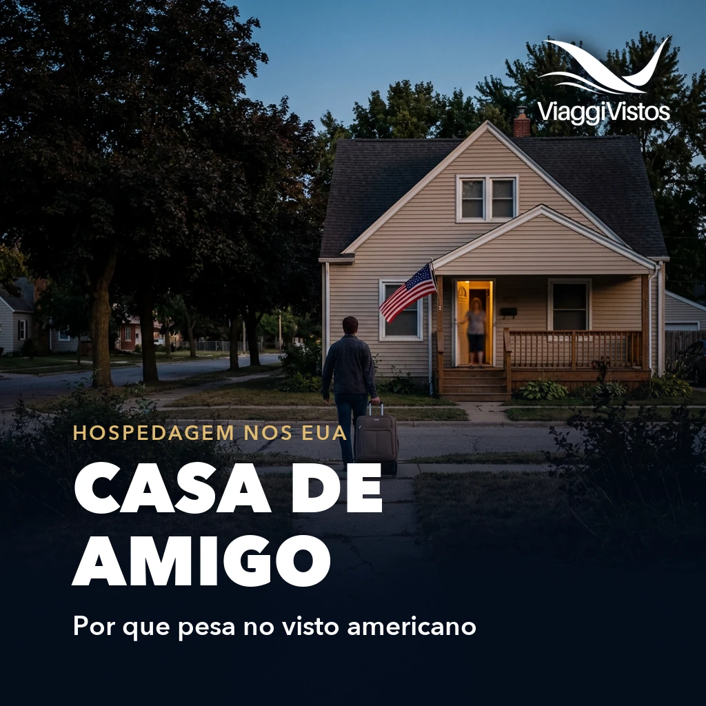 Posso colocar que ficarei na casa de um amigo nos Estados Unidos ao solicitar o visto americano?