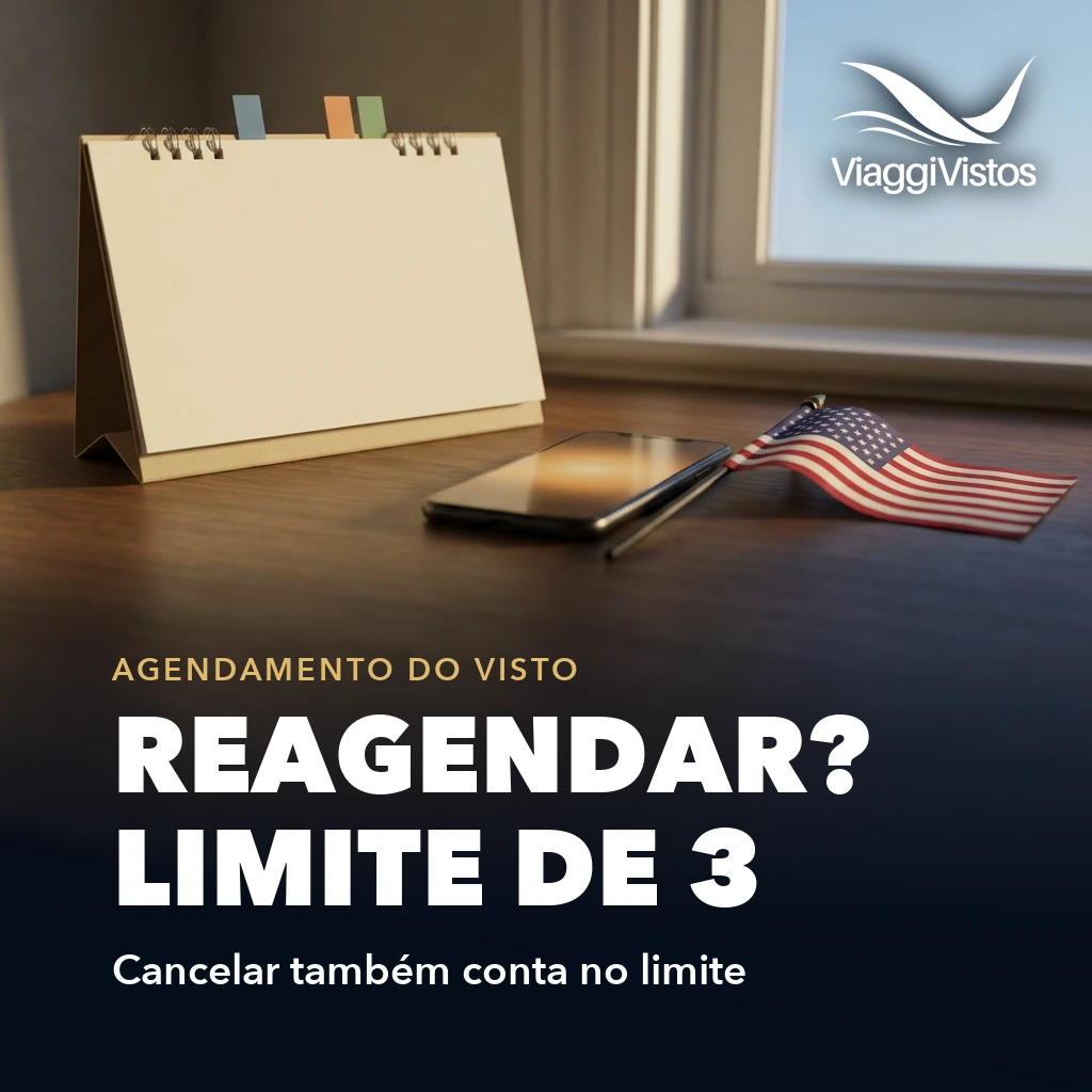 Limite de reagendamento do visto americano: no máximo 3 vezes
