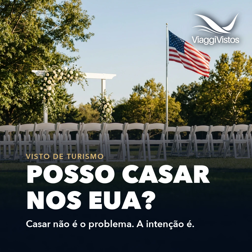 Posso casar nos EUA com visto de turismo? Casar não é o problema, a intenção é