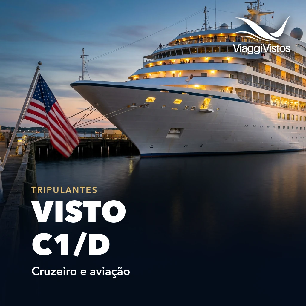 Visto C1/D para tripulante: navio de cruzeiro e companhia aérea