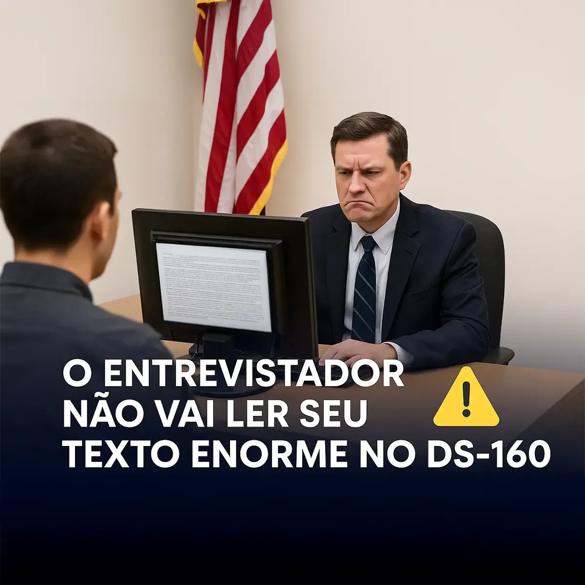 Textos longos no DS-160 podem prejudicar sua entrevista de visto americano